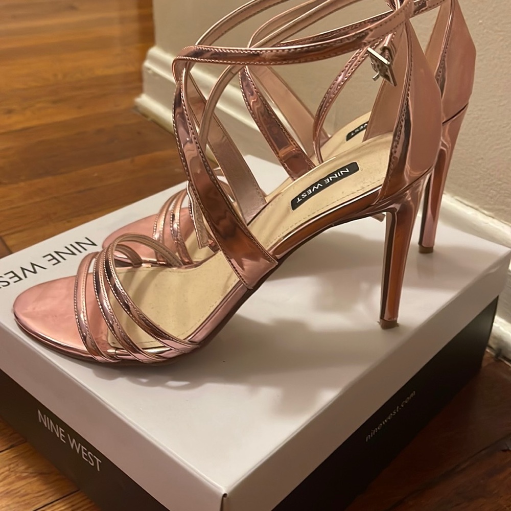 Rose Gold Metallic Nine West Sandals